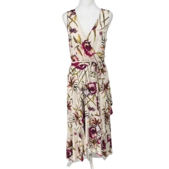 🌸 NWT Anthropologie (The Odells)  Romantic Floral Wrap Maxi Dress - Size M 🌸 - Picture 1 of 12